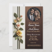 Elegante florale Einladungskarte Einladung (Vorderseite)