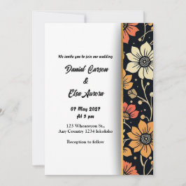 Elegante florale Einladungskarte Einladung