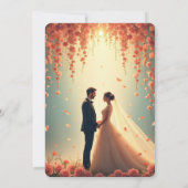 Elegante florale Einladungskarte Einladung (Rückseite)