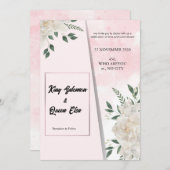 Elegante florale Einladungskarte Einladung (Vorne/Hinten)