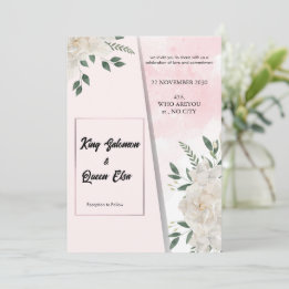 Elegante florale Einladungskarte Einladung