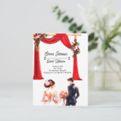 Elegante florale Einladungskarte - Romantische Hoc (Stehend Vorderseite)