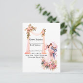 Elegante florale Einladungskarte - Romantische Hoc (Stehend Vorderseite)