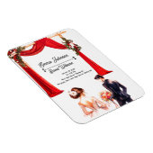 Elegante florale Einladungskarte - Romantische Hoc Magnet (Rechte Seite)