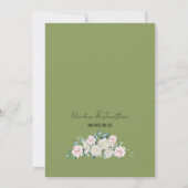 Elegante florale Embrace Wedding Dankeskarte (Rückseite)