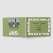 Elegante florale Embrace Wedding Gästebuch (Voll)