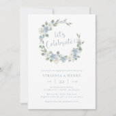 Elegante florale Engagement Party Einladung (Vorderseite)