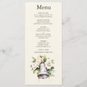 Elegante, florale, exotische Hochzeit Menükarte (Rückseite)