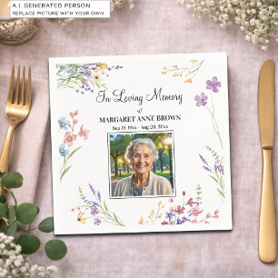 Elegante florale Feier des Lebens Foto  Serviette