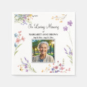 Elegante florale Feier des Lebens Foto  Serviette (Vorderseite)