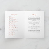 Elegante florale Foto Trauerfeier Programmheft  Karte (Innenseite)