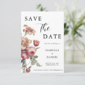 Elegante Florale Fotografie Hochzeit - Rettet das  Save The Date (Stehend Vorderseite)