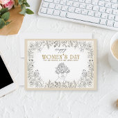 Elegante florale Frauentagsgeschichte Dankeschön Dankeskarte