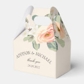 Elegante, florale Gaumenschachtel Geschenkschachtel (Rückseite)