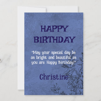 Elegante florale Geburtskarte Einladung