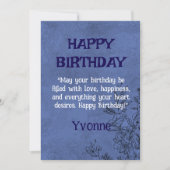 Elegante florale Geburtskarte Einladung (Vorderseite)