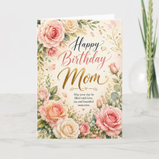 Elegante Florale Geburtstagskarte für Mama Karte