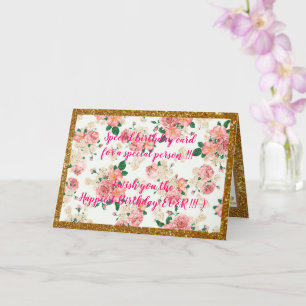 Elegante florale Geburtstagskarte Karte
