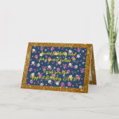 Elegante florale Geburtstagskarte Karte (Vorderseite)