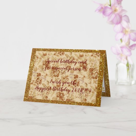 Elegante florale Geburtstagskarte Karte (Orchidee)