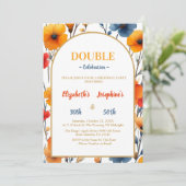 Elegante florale Geburtstagsparty Einladung (Stehend Vorderseite)