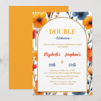 Elegante florale Geburtstagsparty Einladung