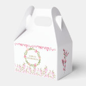 Elegante florale Geburtstagsparty Geschenkschachtel (Rückseite)