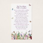 Elegante florale Gedenkkarte Beerdigung (Rückseite)