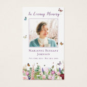 Elegante florale Gedenkkarte Beerdigung (Vorderseite)