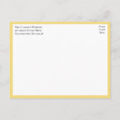 Elegante florale Gelbe Sonnenblumen-Engagement Par Einladungspostkarte (Rückseite)