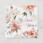 Elegante florale Geschenkkarte nach Maß Begleitkarte (Vorderseite)