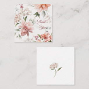 Elegante florale Geschenkkarte nach Maß Begleitkarte