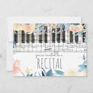 elegante, florale Girl-Musik Einladung