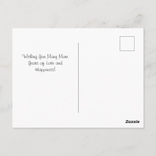 Elegante florale Glückskarte zum Jubiläum Postkarte (Rückseite)