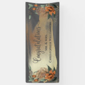 Elegante florale Glückwünsche Hochzeit Banner (Vertikal)