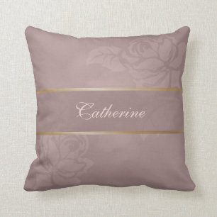 Elegante florale goldene Rosen-Wasserfarbe Kissen