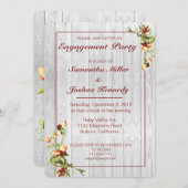 Elegante florale Grenzeinsatzpartei Einladung (Vorne/Hinten)