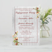 Elegante florale Grenzeinsatzpartei Einladung (Stehend Vorderseite)