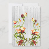 Elegante florale Grenzeinsatzpartei Einladung (Rückseite)