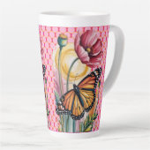 Elegante florale Grußkarte Milchtasse (Rechte Ecke)