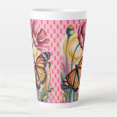 Elegante florale Grußkarte Milchtasse (Vorderseite)