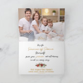 Elegante florale Happy Holy Days Foto Weihnachten (Innenseite)