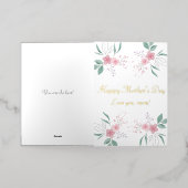 Elegante florale Happy Mother Day Foil Card (Äußere Ablage)