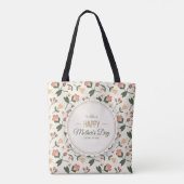 Elegante florale Happy Mother Day Tote Bag Tasche (Rückseite)