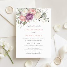 Elegante Florale Hochzeit in Rosa Lila und Grün