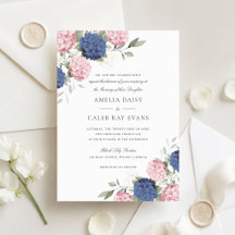 Elegante Florale Hochzeit in Rosa und Marineblau m