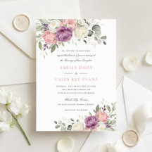 Elegante Florale Hochzeit in Rosé und Lila Grün