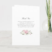 Elegante Florale Hochzeit mit rosa Hortensien gefa Programm (Rückseite)