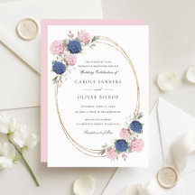 Elegante Florale Hochzeit mit rosa und marineblaue
