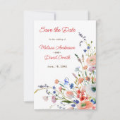 Elegante Florale Hochzeit Save The Date (Vorderseite)